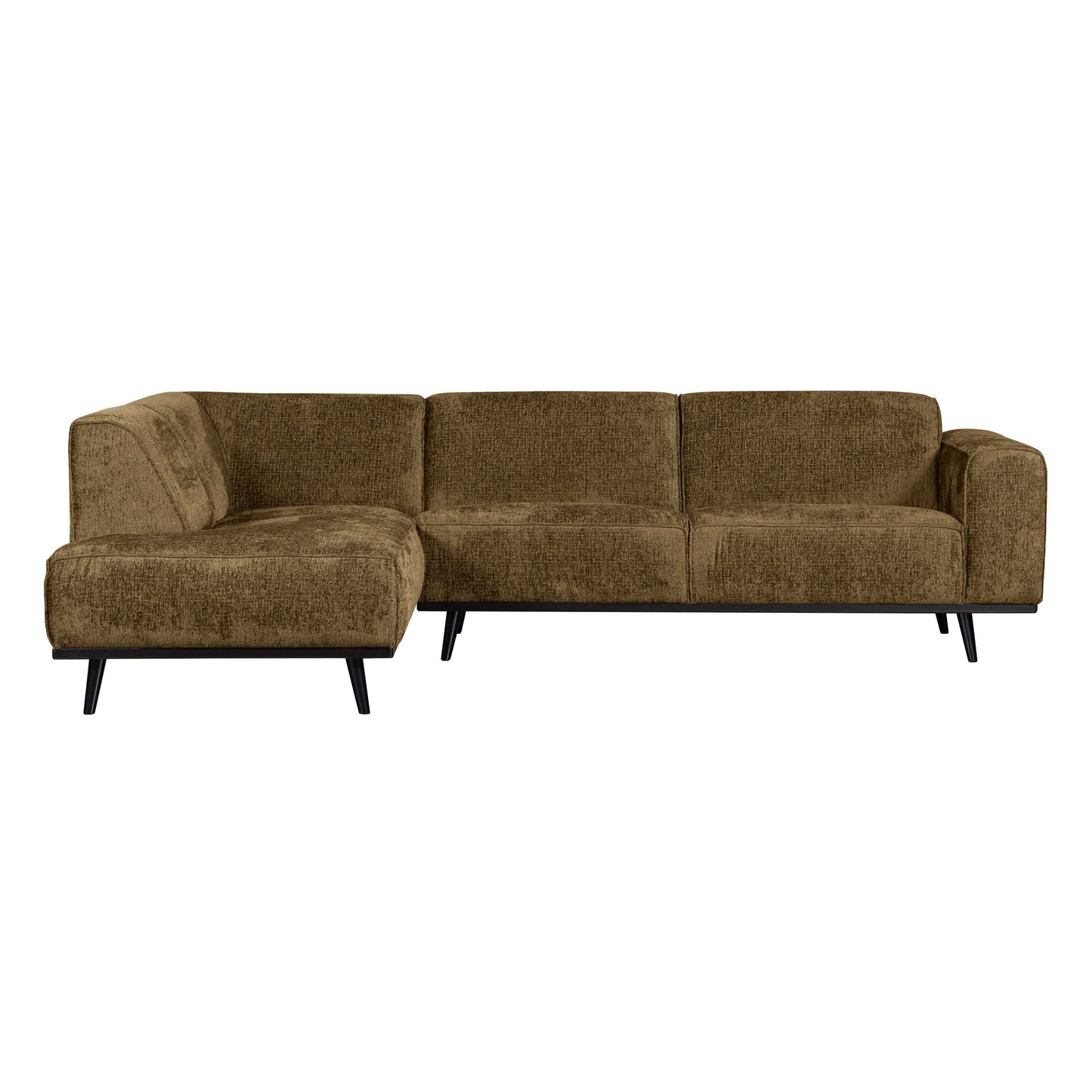 BePureHome Statement hoekbank links velvet brass