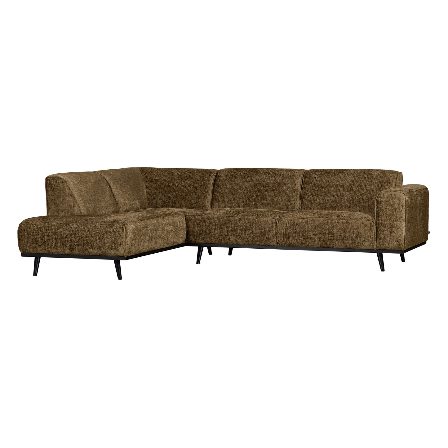 BePureHome Statement hoekbank links velvet brass