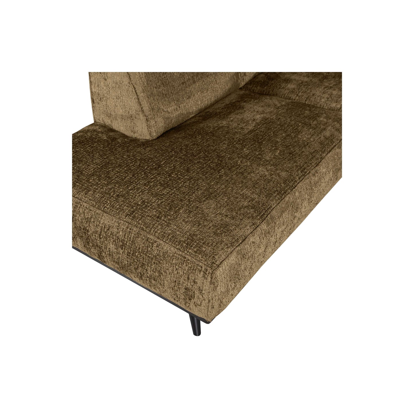 BePureHome Statement hoekbank links velvet brass
