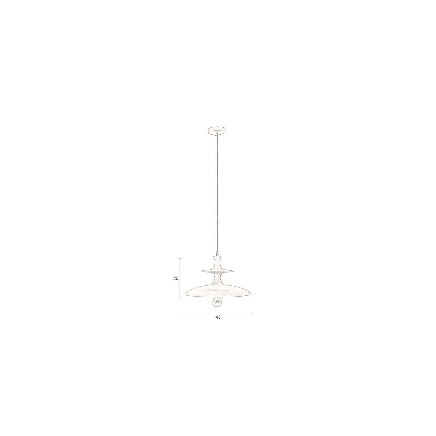 Dutchbone Cath hanglamp L walnut