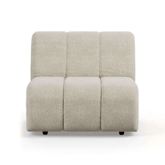 HKliving Wave couch: element middle boucle cream