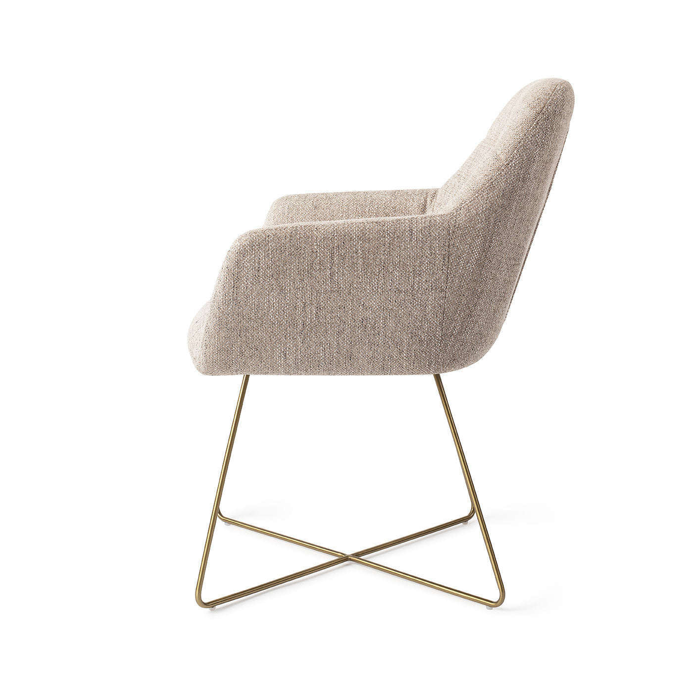 Jesper Home Noto eetkamerstoel Biscuit Beach|cross gold