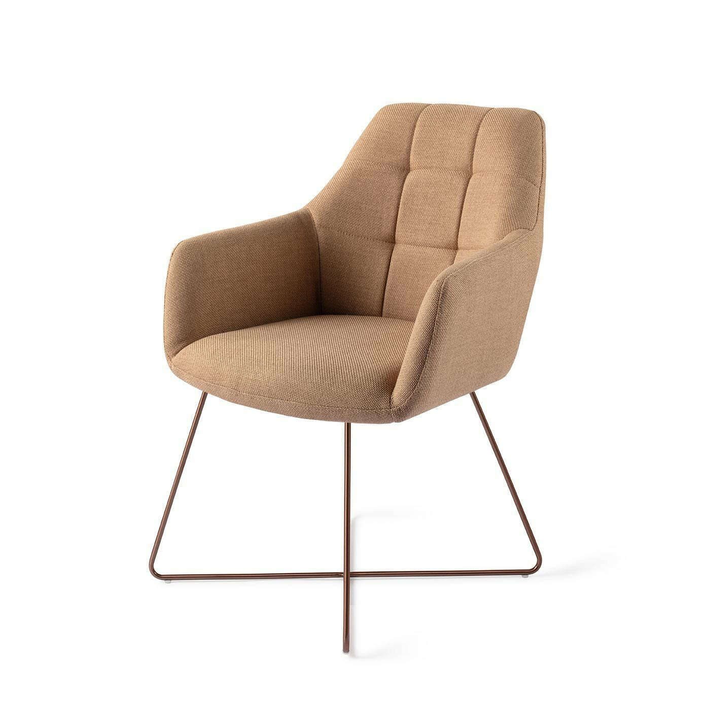 Jesper Home Noto eetkamerstoel toasted toffee|cross rose