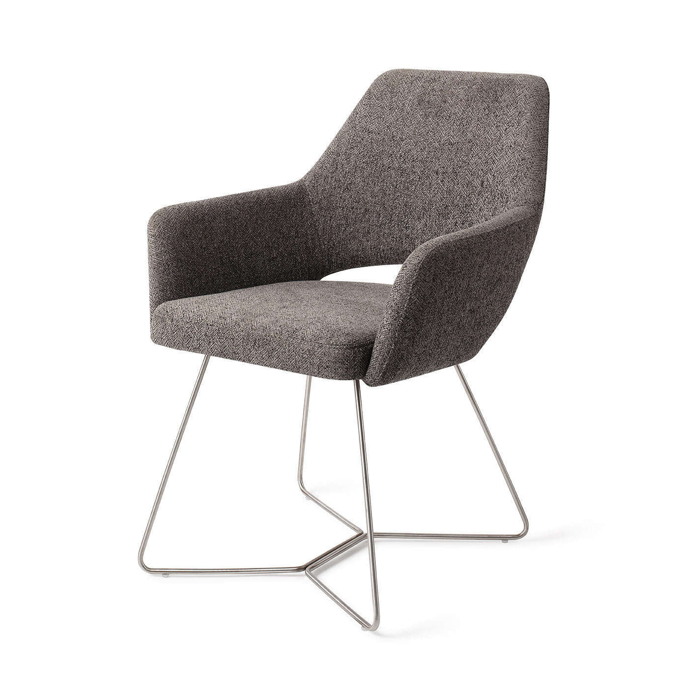 Jesper Home Yanai eetkamerstoel Amazing Gray|beehive steel