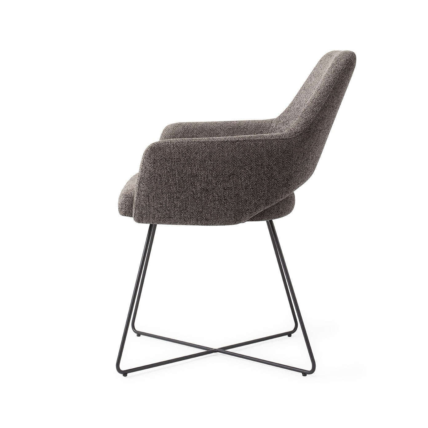 Jesper Home Yanai eetkamerstoel Amazing Gray|cross black