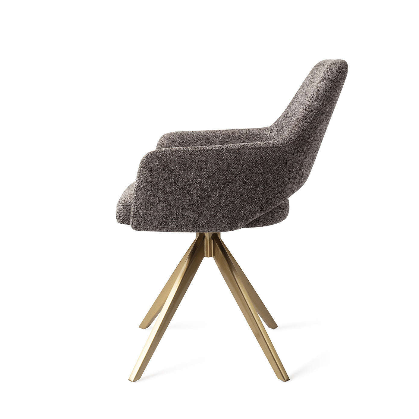 Jesper Home Yanai eetkamerstoel Amazing Gray|turn gold