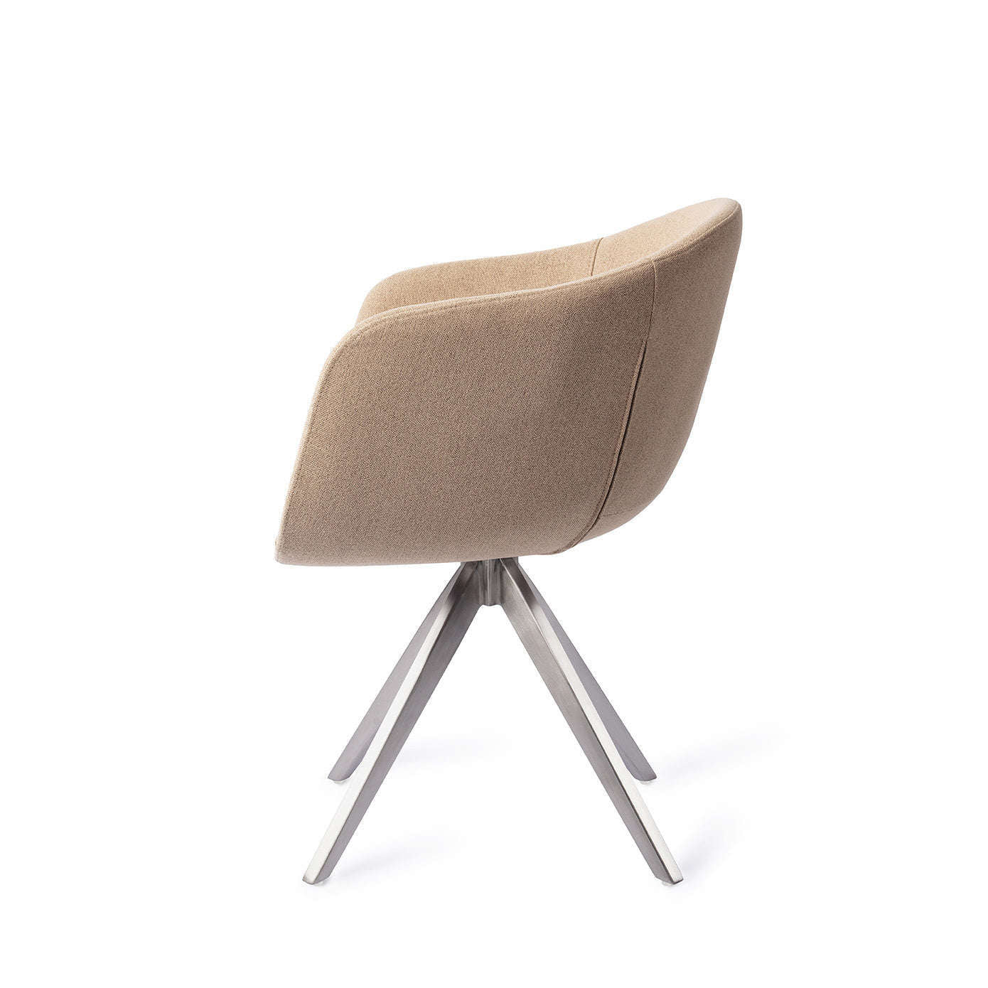 Jesper Home Yuni eetkamerstoel Barely Blush|turn steel