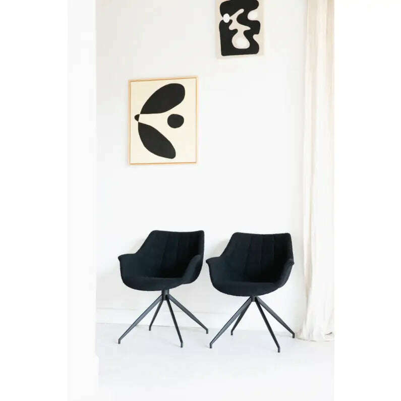 Zuiver eetkamerstoel doulton swivel black