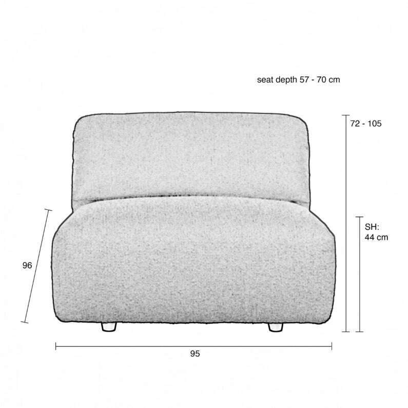 Zuiver love seat wings natural