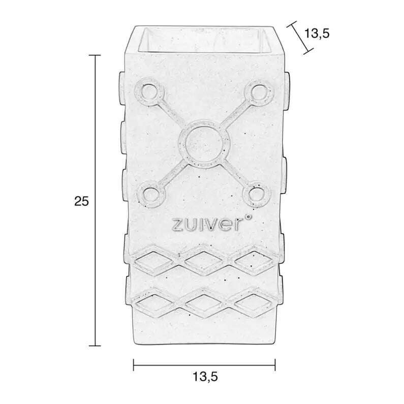 Zuiver vaas graphic grijs