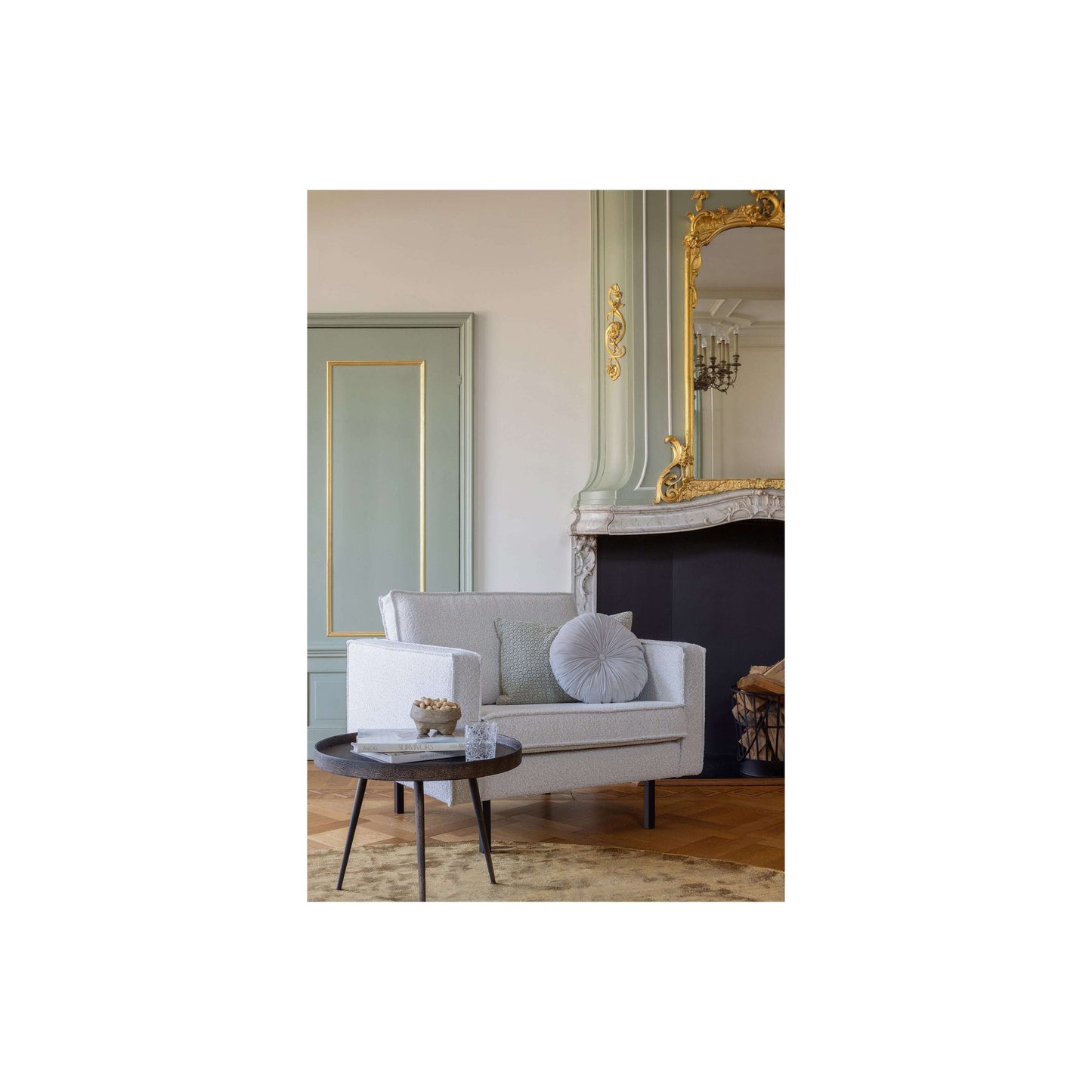 BePureHome Halo kussen rond grijs
