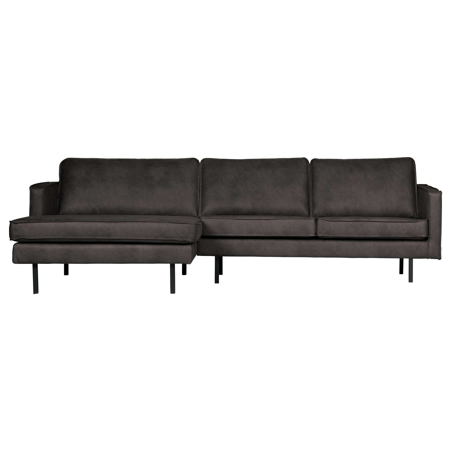 BePureHome Rodeo chaise longue links zwart