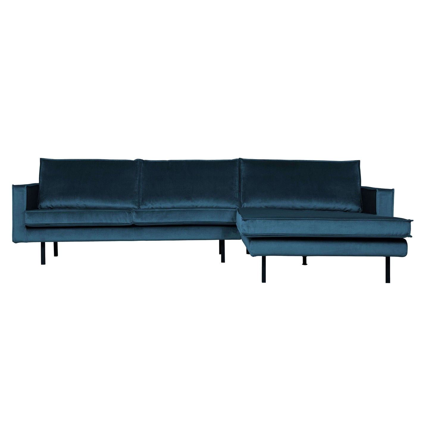 BePureHome Rodeo chaise longue rechts blauw