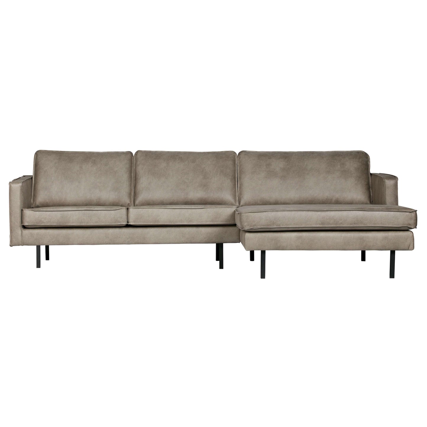 BePureHome Rodeo chaise longue rechts grijs