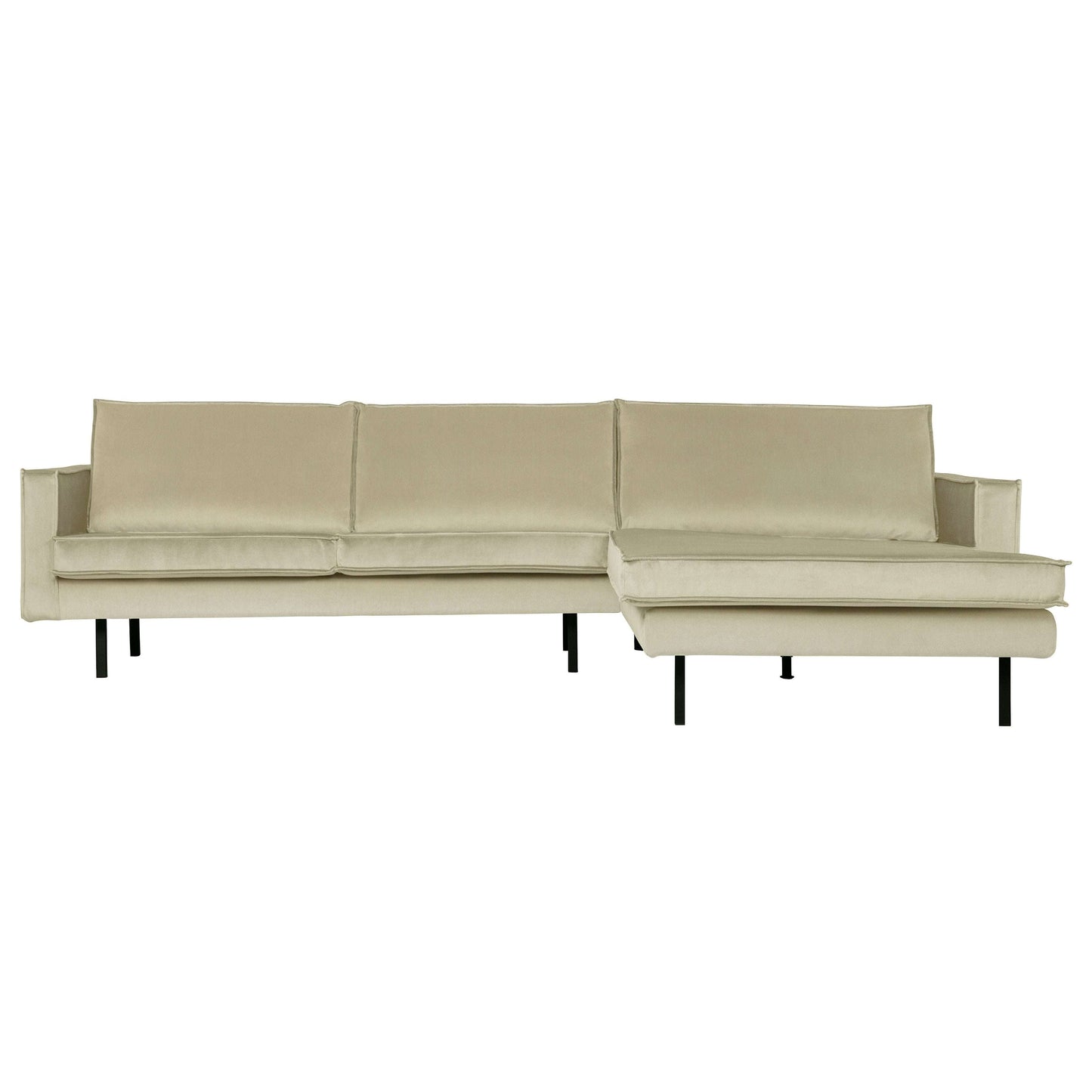 BePureHome Rodeo chaise longue rechts groen