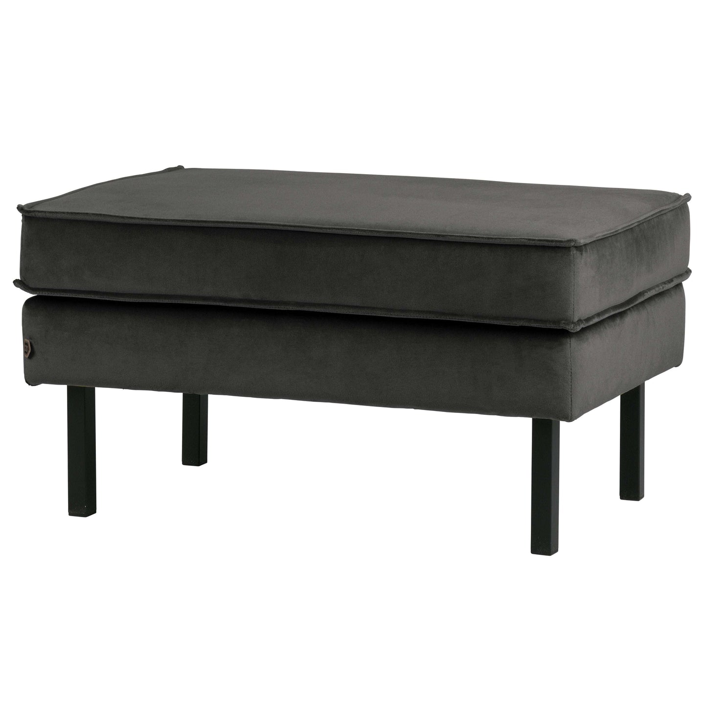 BePureHome Rodeo hocker velvet antraciet