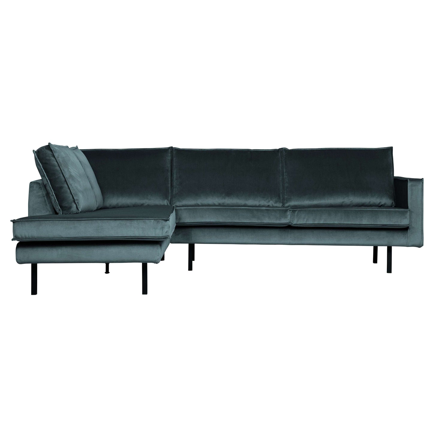 BePureHome Rodeo hoekbank links blauw