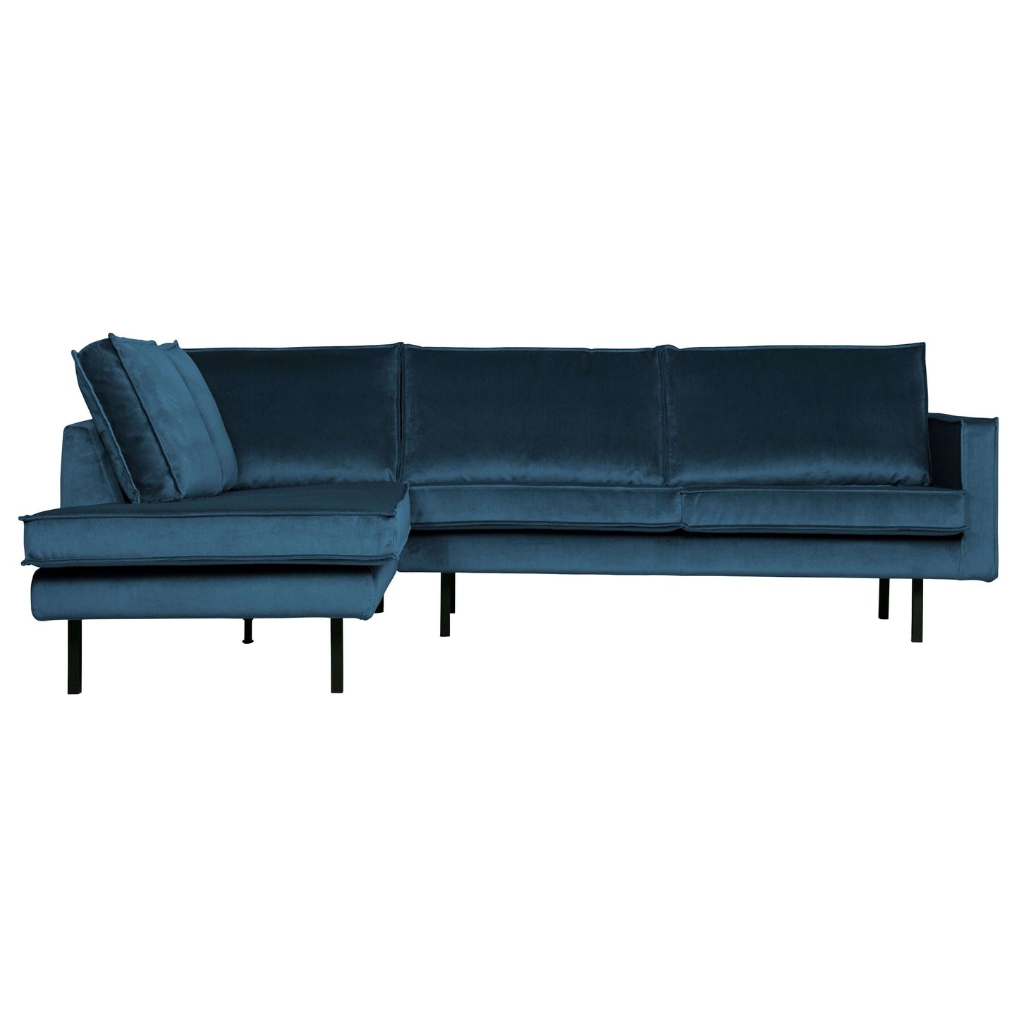 BePureHome Rodeo hoekbank links blauw
