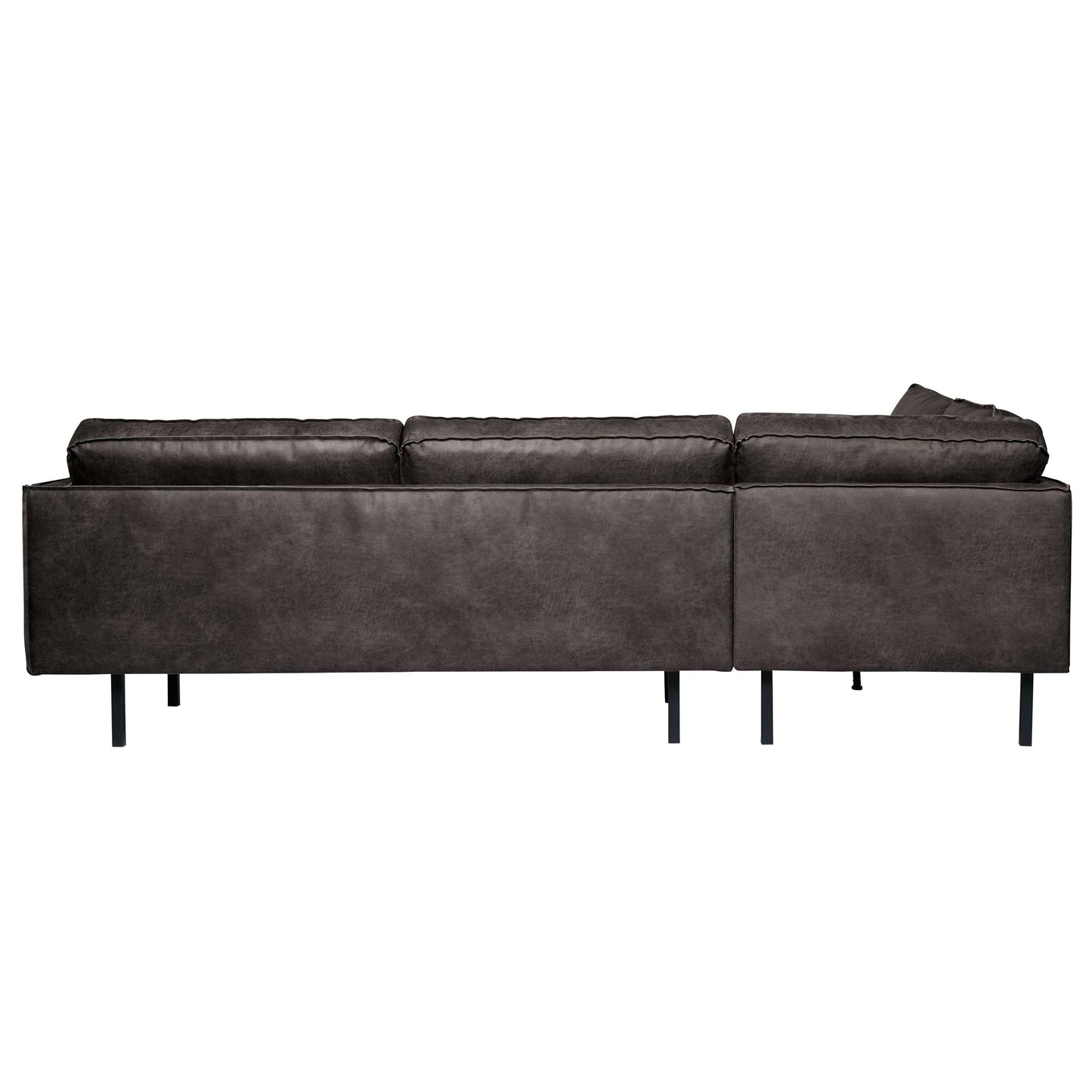 BePureHome Rodeo hoekbank links zwart
