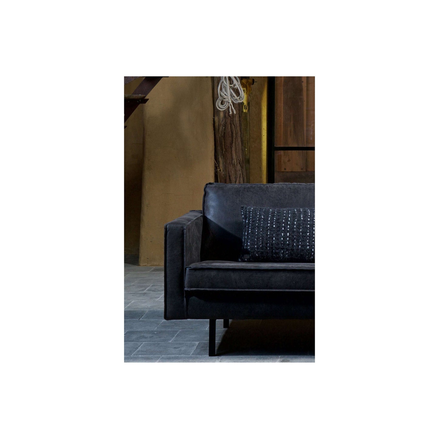 BePureHome Rodeo hoekbank rechts zwart