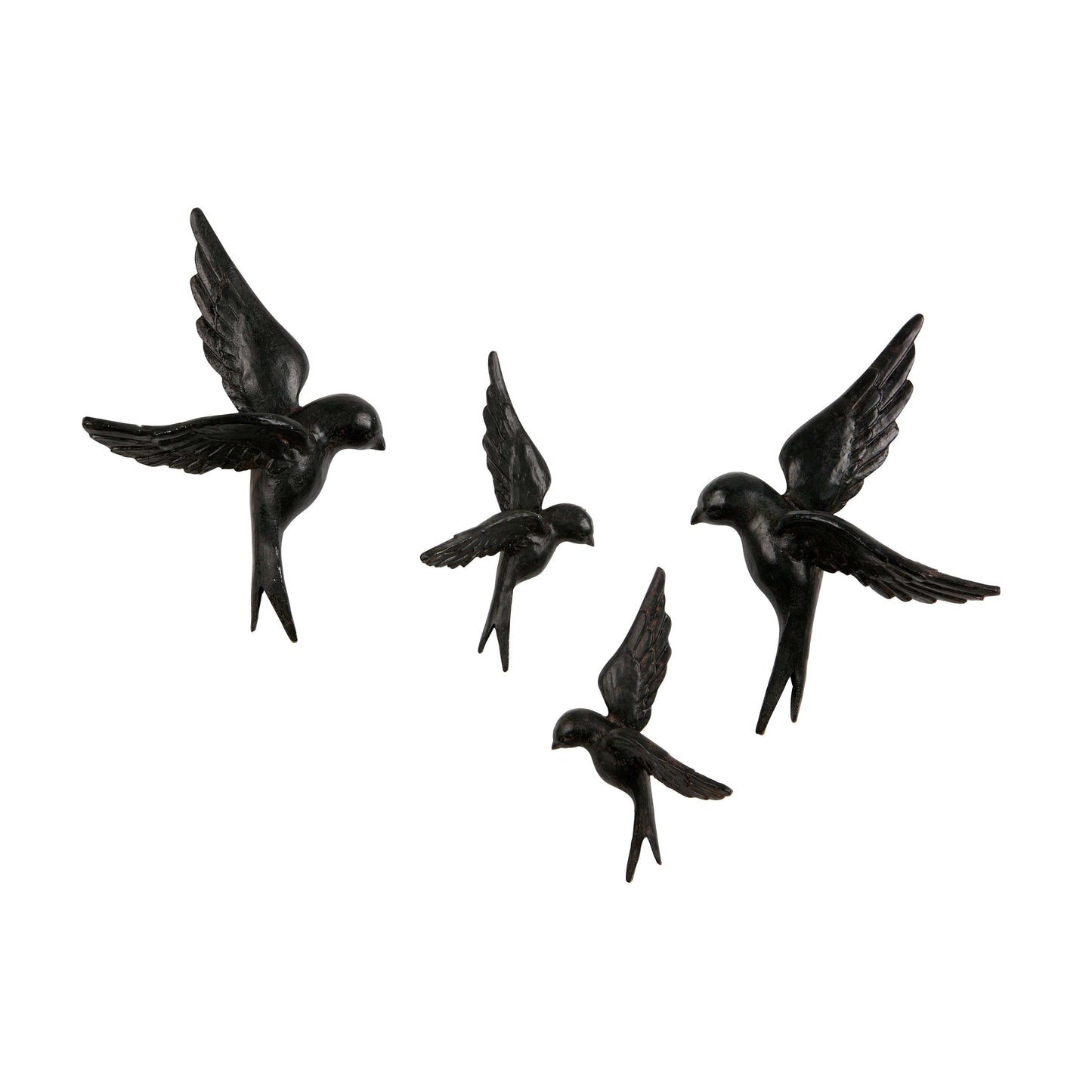 BePureHome Set van 4 - avaler vogel zwart