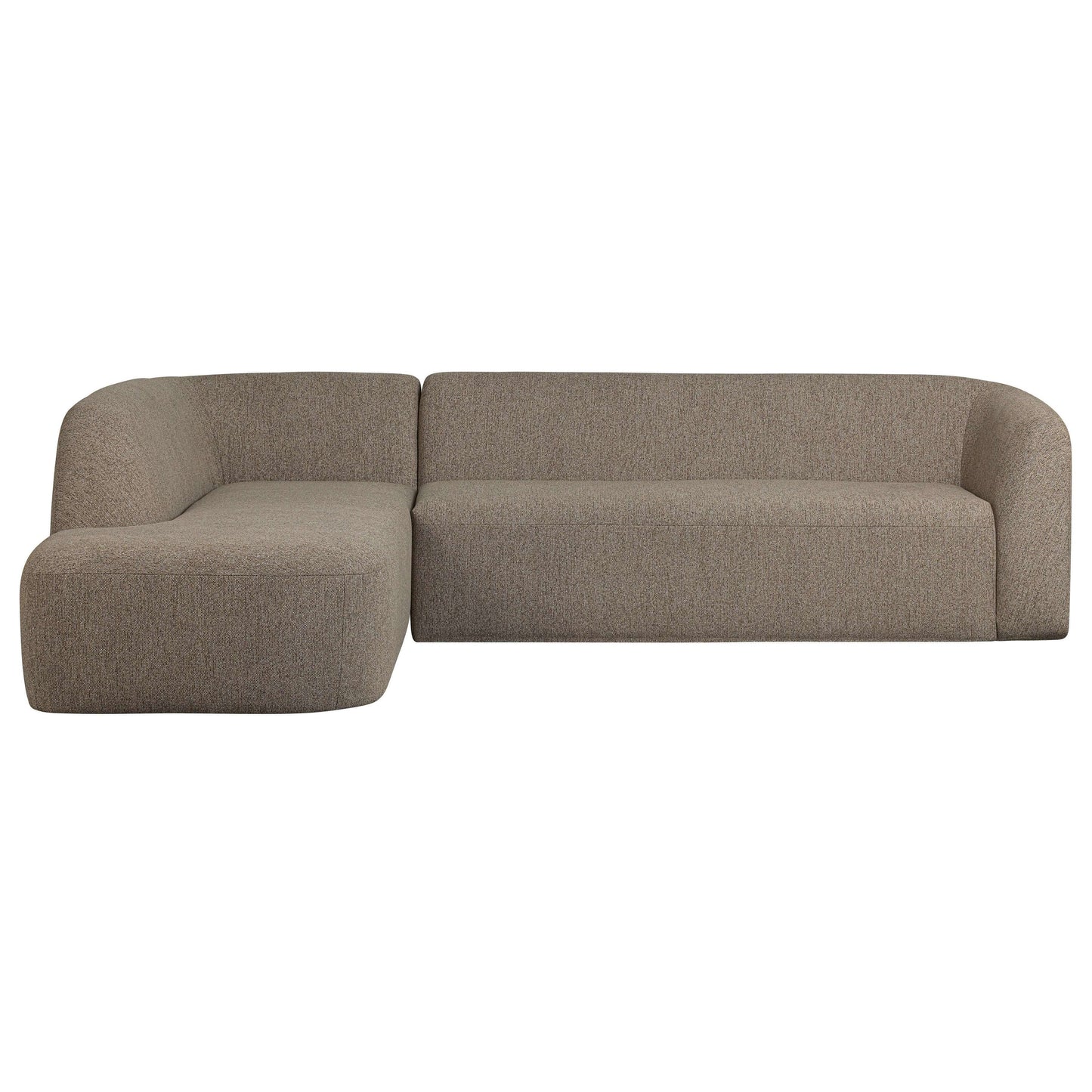 BePureHome Sloping hoekbank links light brown melange