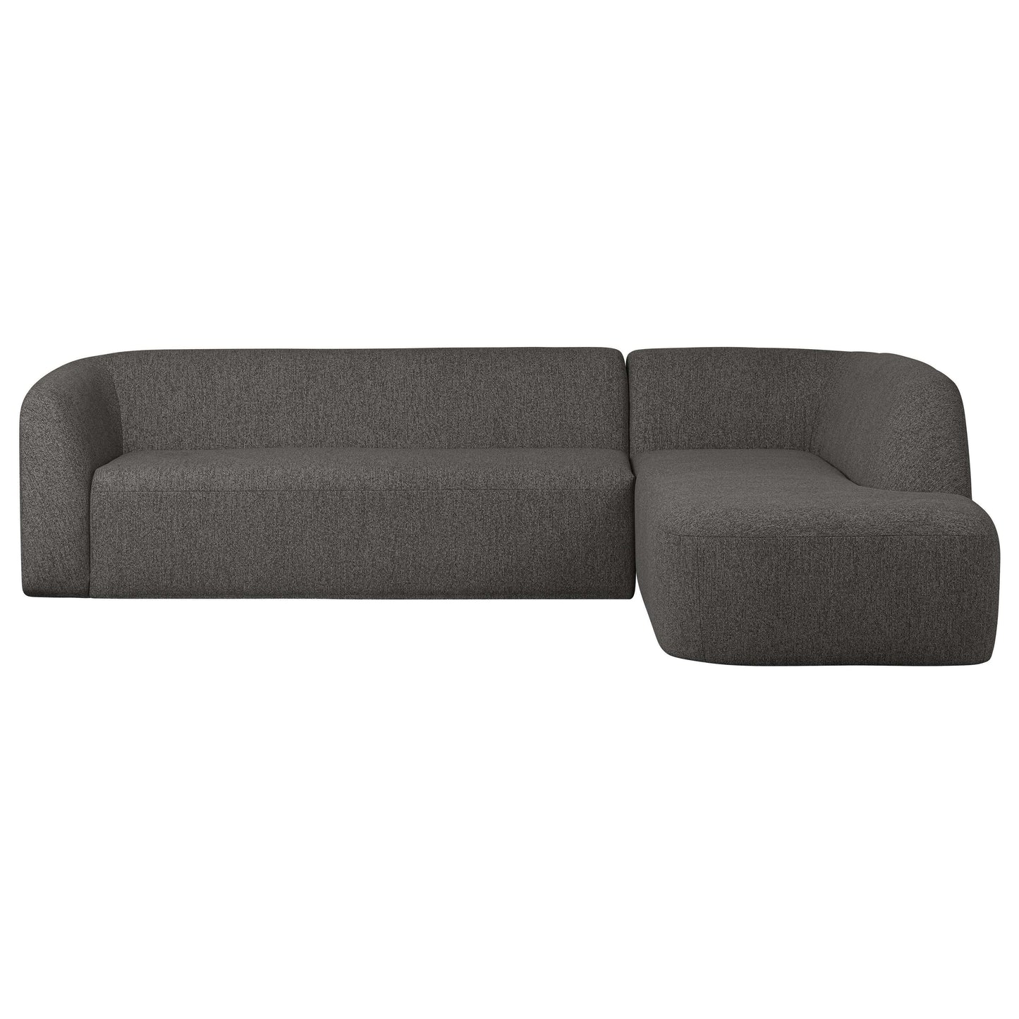 BePureHome Sloping hoekbank rechts grey/black melange