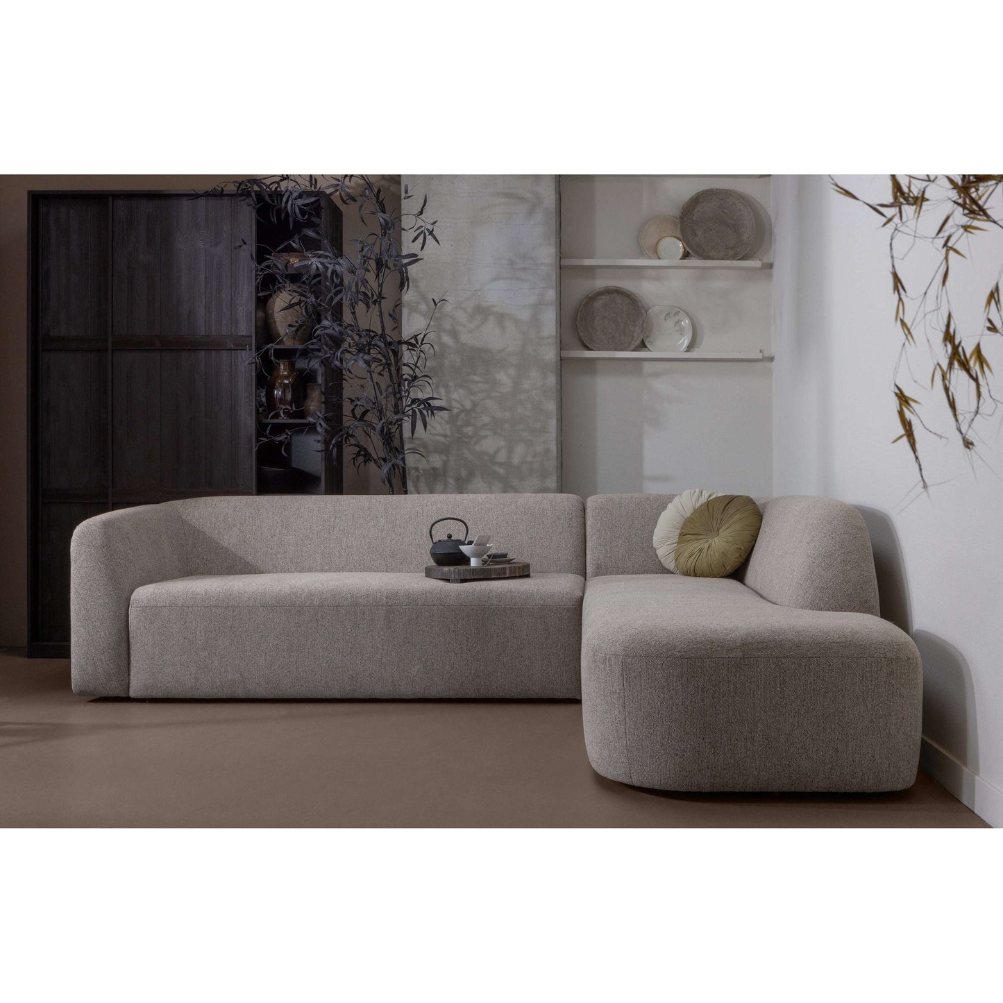 BePureHome Sloping hoekbank rechts natural melange