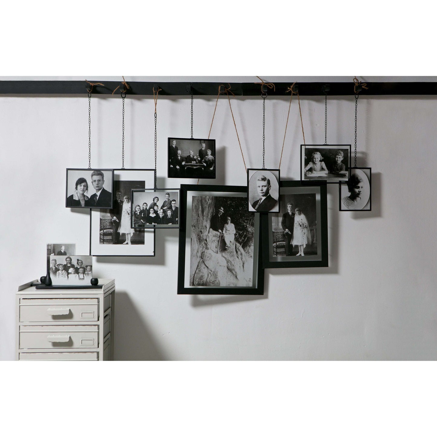 BePureHome Xpose x-large fotolijst met ketting zwart