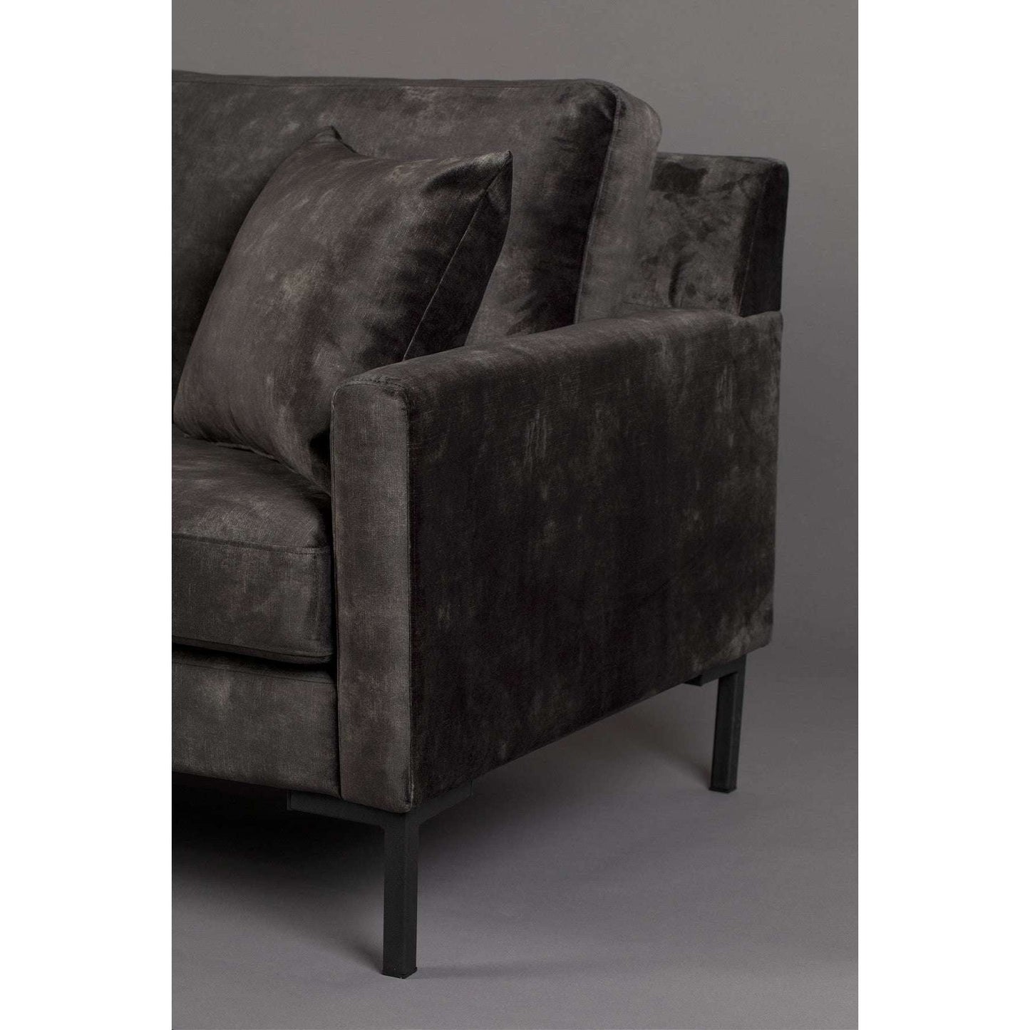 Dutchbone bank houda 3-zits antraciet 87 x 202 x 85 cm