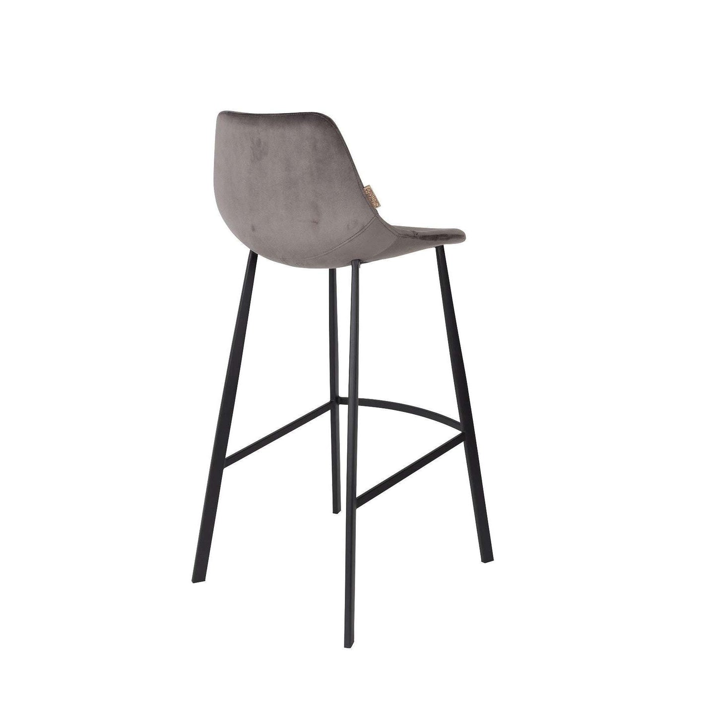 Dutchbone barstoel franky velvet grijs 54 x 50 x 106 cm
