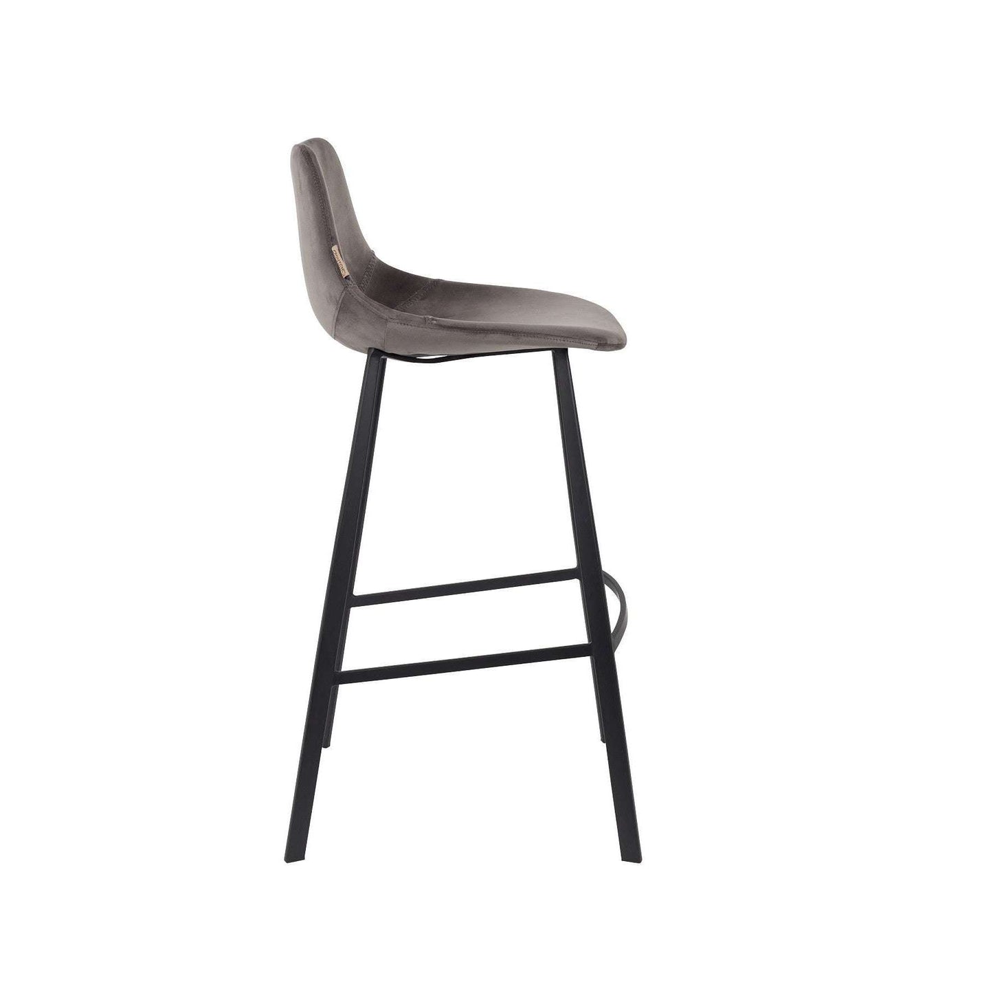Dutchbone barstoel franky velvet grijs 54 x 50 x 106 cm