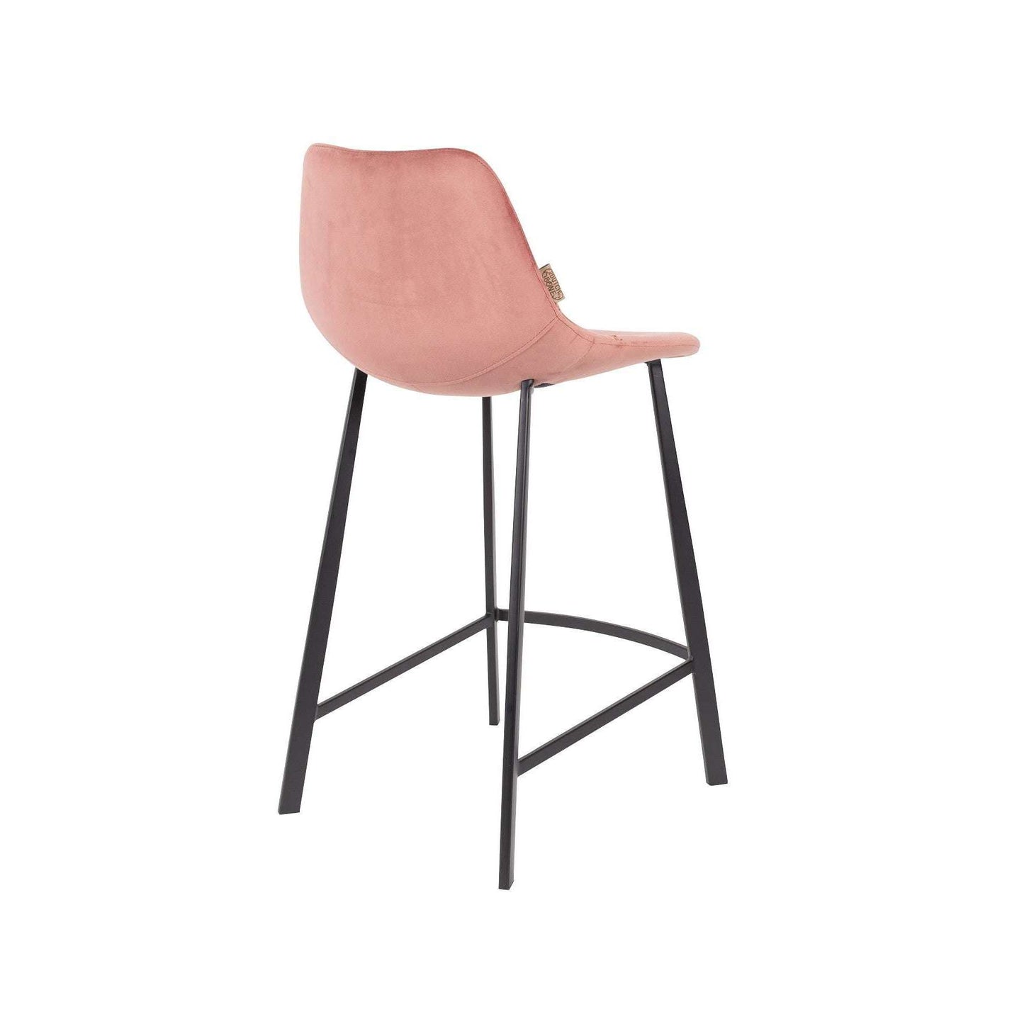 Dutchbone barstoel franky velvet oud roze 52 x 45 x 91 cm