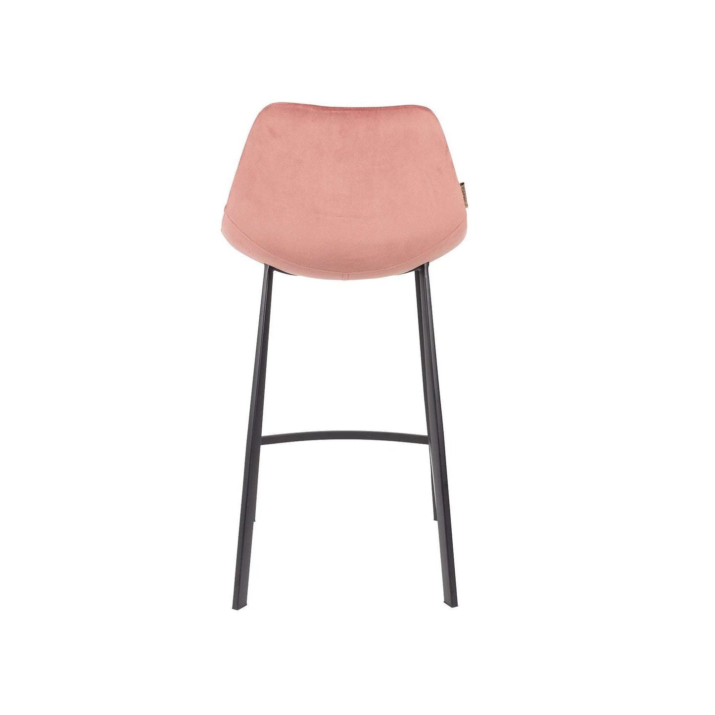 Dutchbone barstoel franky velvet oud roze 52 x 45 x 91 cm
