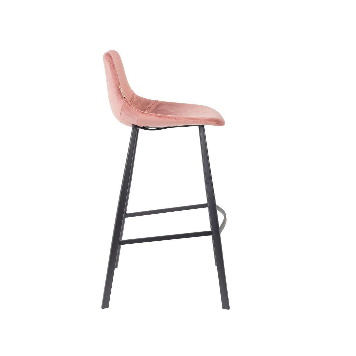 Dutchbone barstoel franky velvet oud roze 54 x 50 x 106 cm