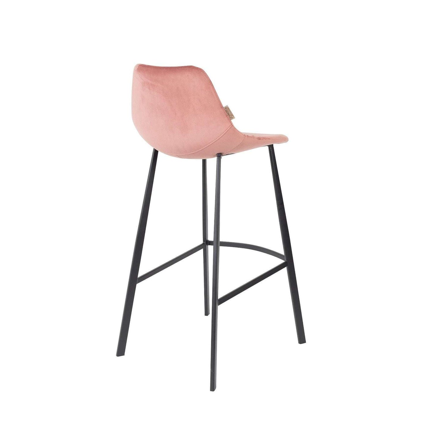 Dutchbone barstoel franky velvet oud roze 54 x 50 x 106 cm
