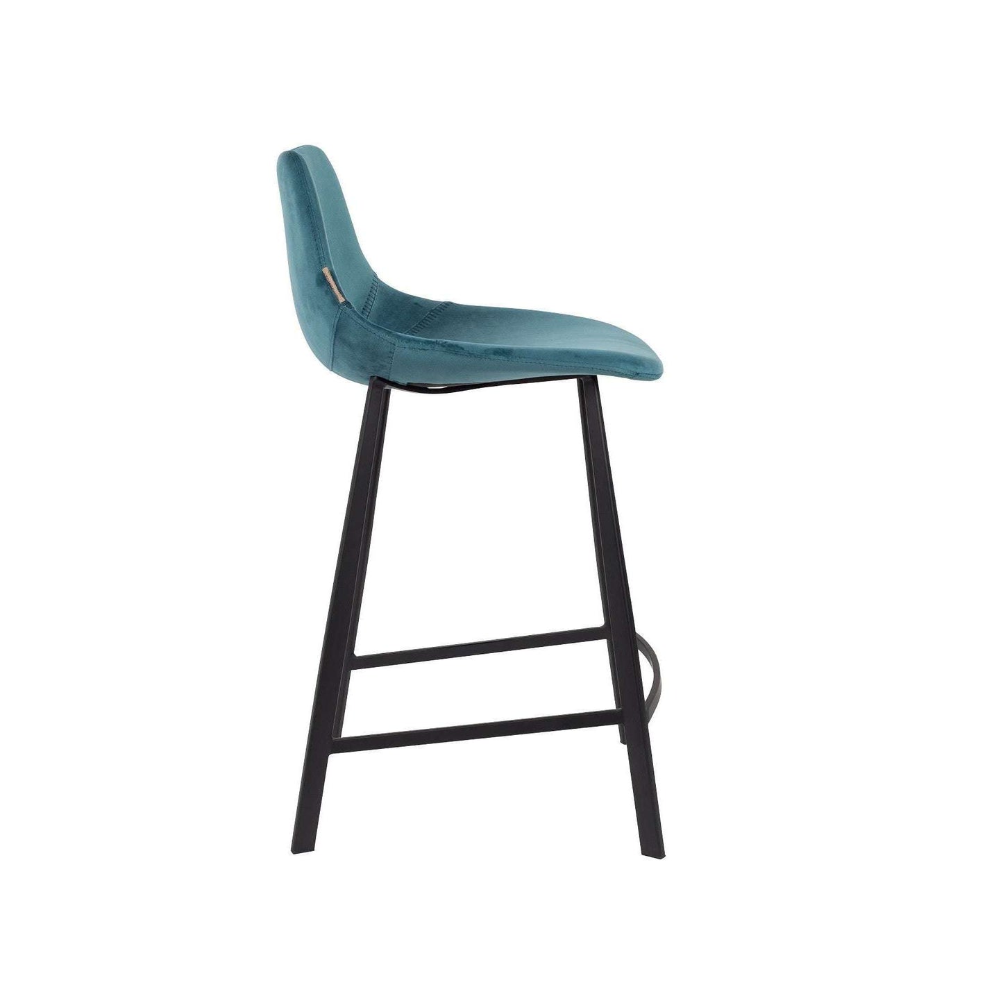 Dutchbone barstoel franky velvet petrol 52 x 45 x 91 cm