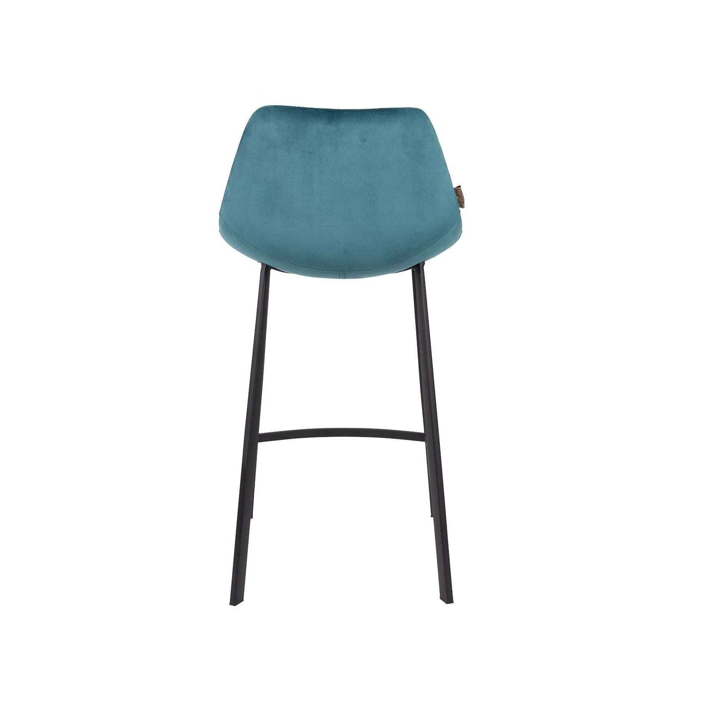 Dutchbone barstoel franky velvet petrol 52 x 45 x 91 cm