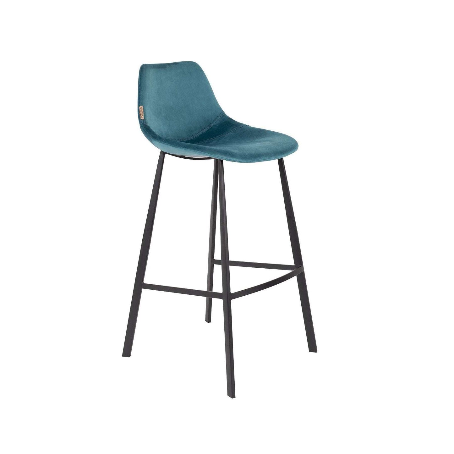 Dutchbone barstoel franky velvet petrol 54 x 50 x 106 cm