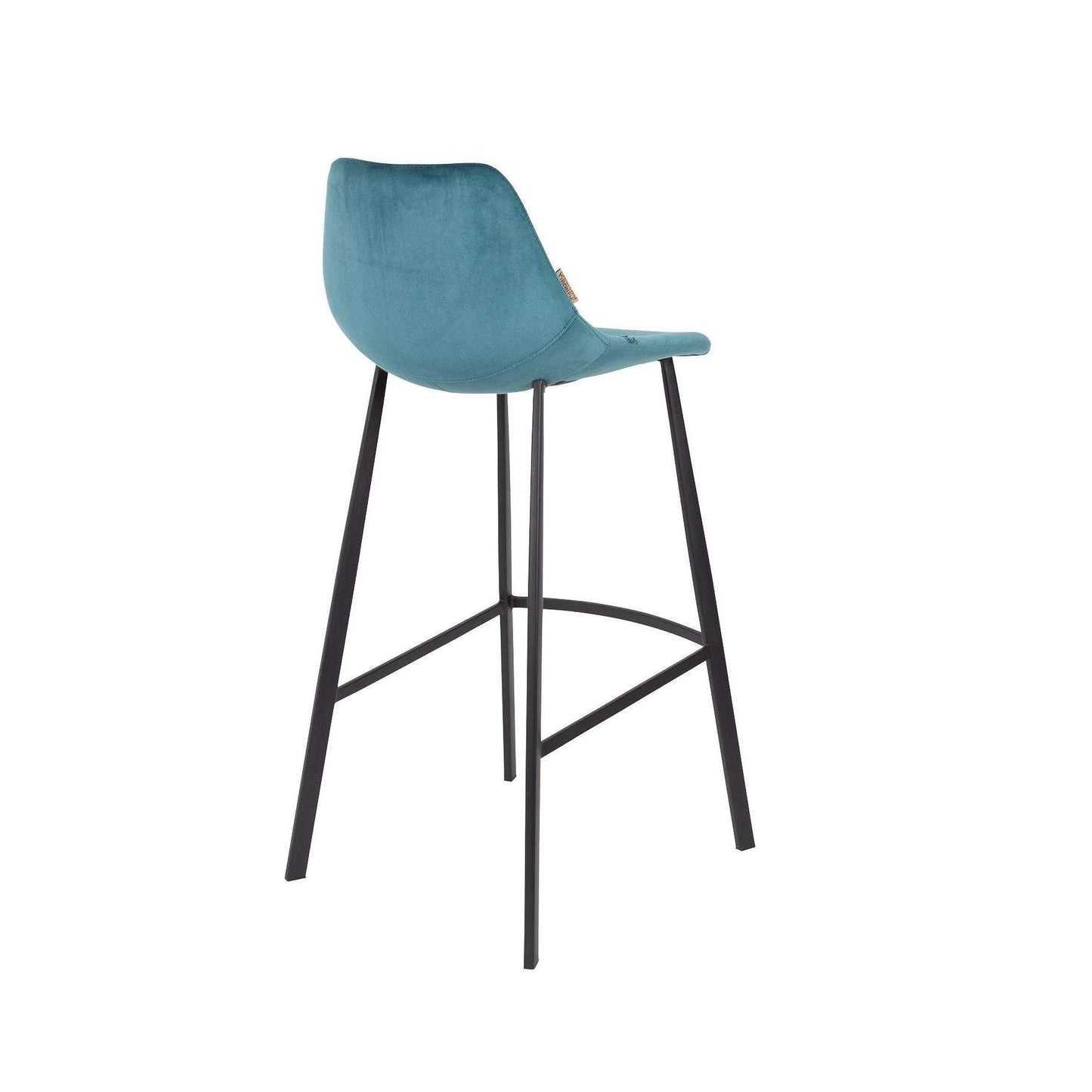Dutchbone barstoel franky velvet petrol 54 x 50 x 106 cm