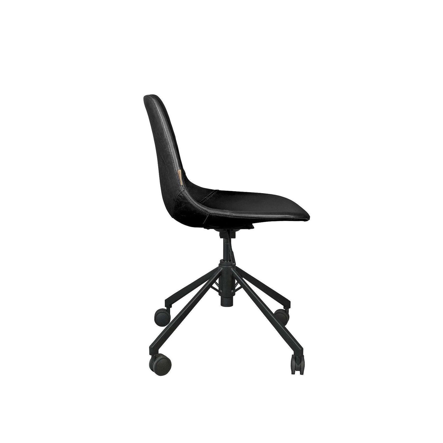Dutchbone bureaustoel franky zwart 67,5 x 67,5 x 82 / 88,50 cm