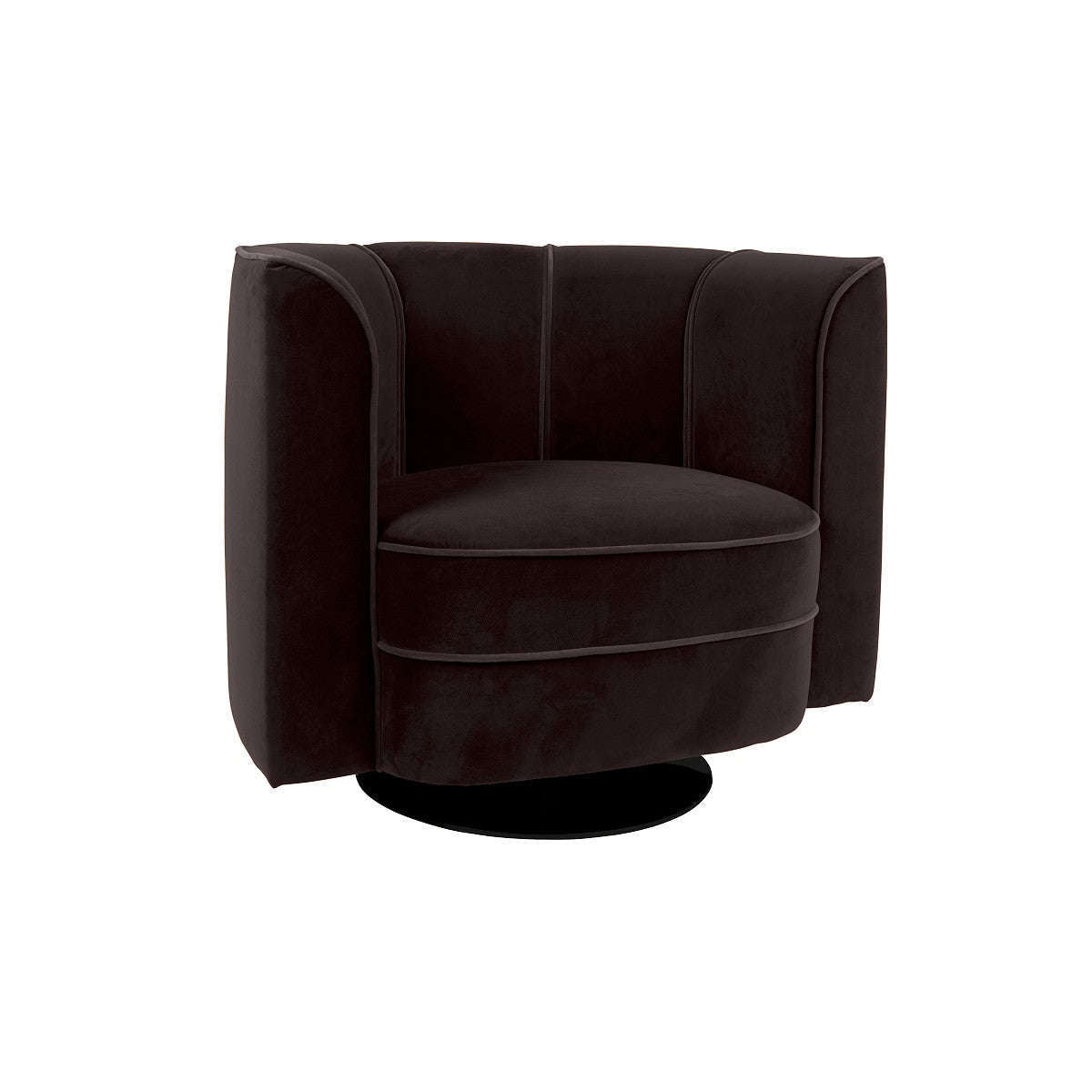 Dutchbone fauteuil flower zwart 74 x 86 x 76 cm
