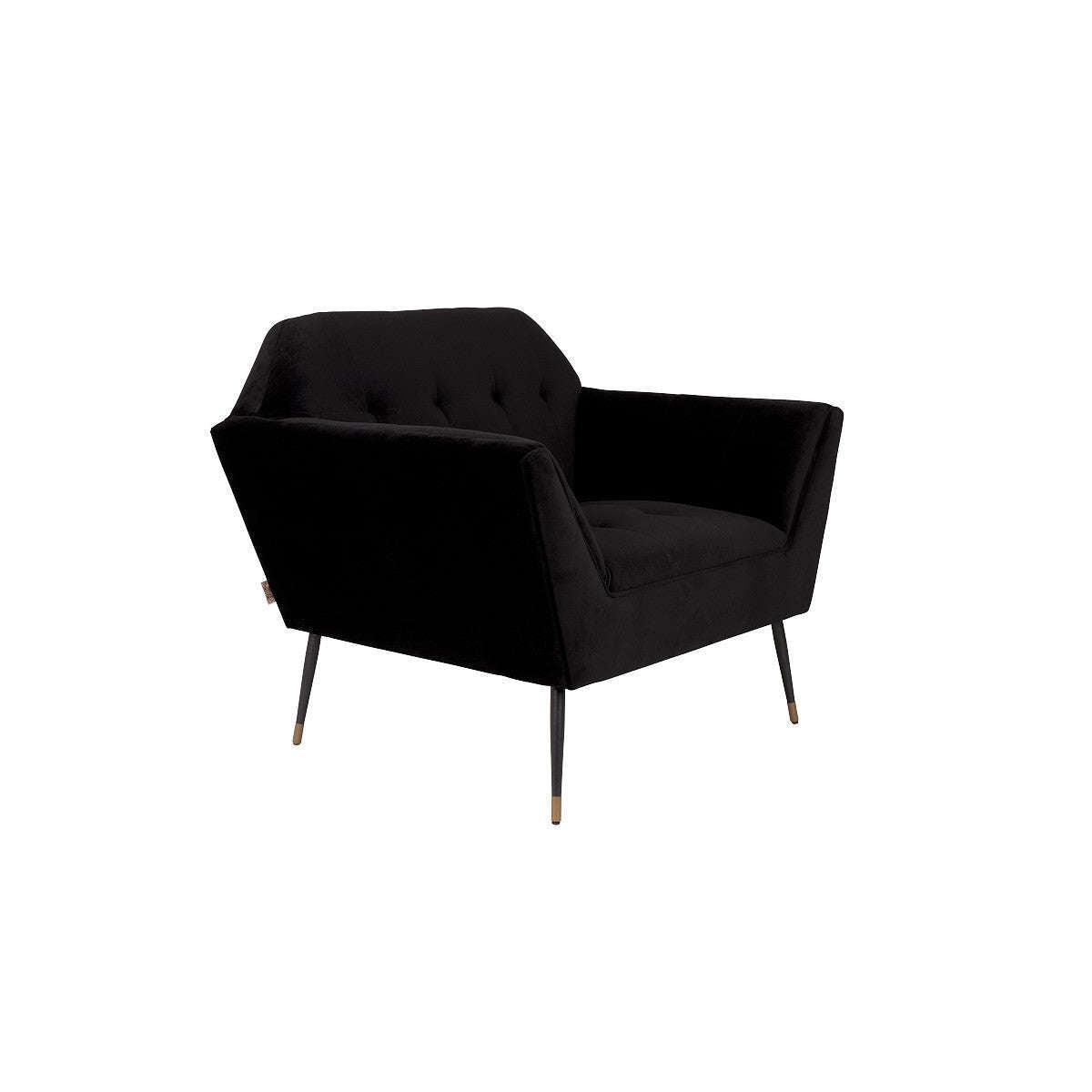 Dutchbone fauteuil kate zwart 79 x 95 x 80 cm