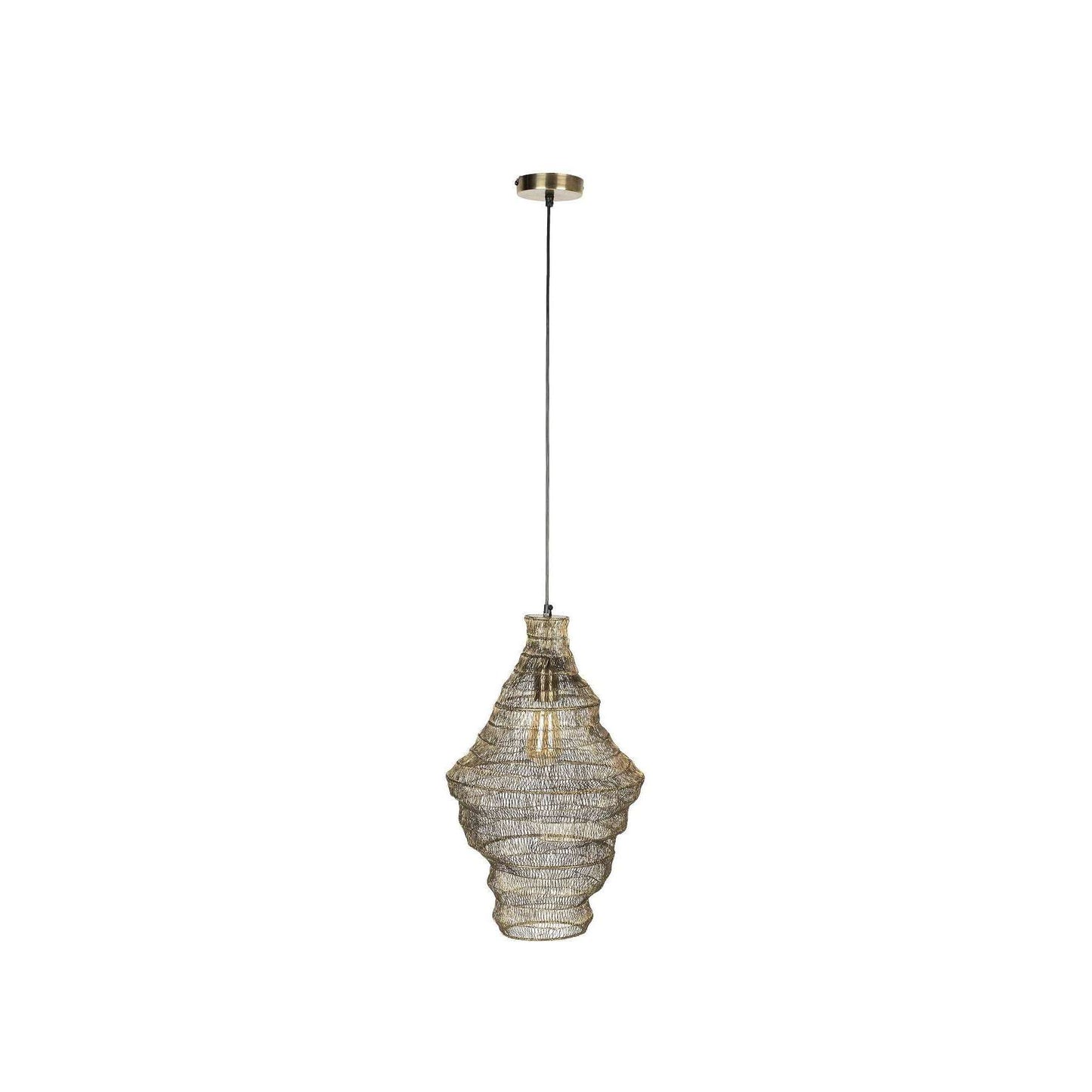 Dutchbone hanglamp luca m brass 36 x 36 x 57 cm