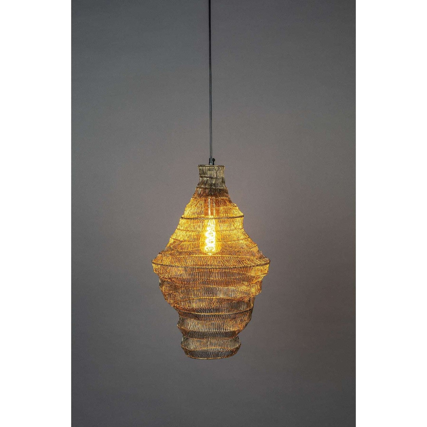 Dutchbone hanglamp luca m brass 36 x 36 x 57 cm