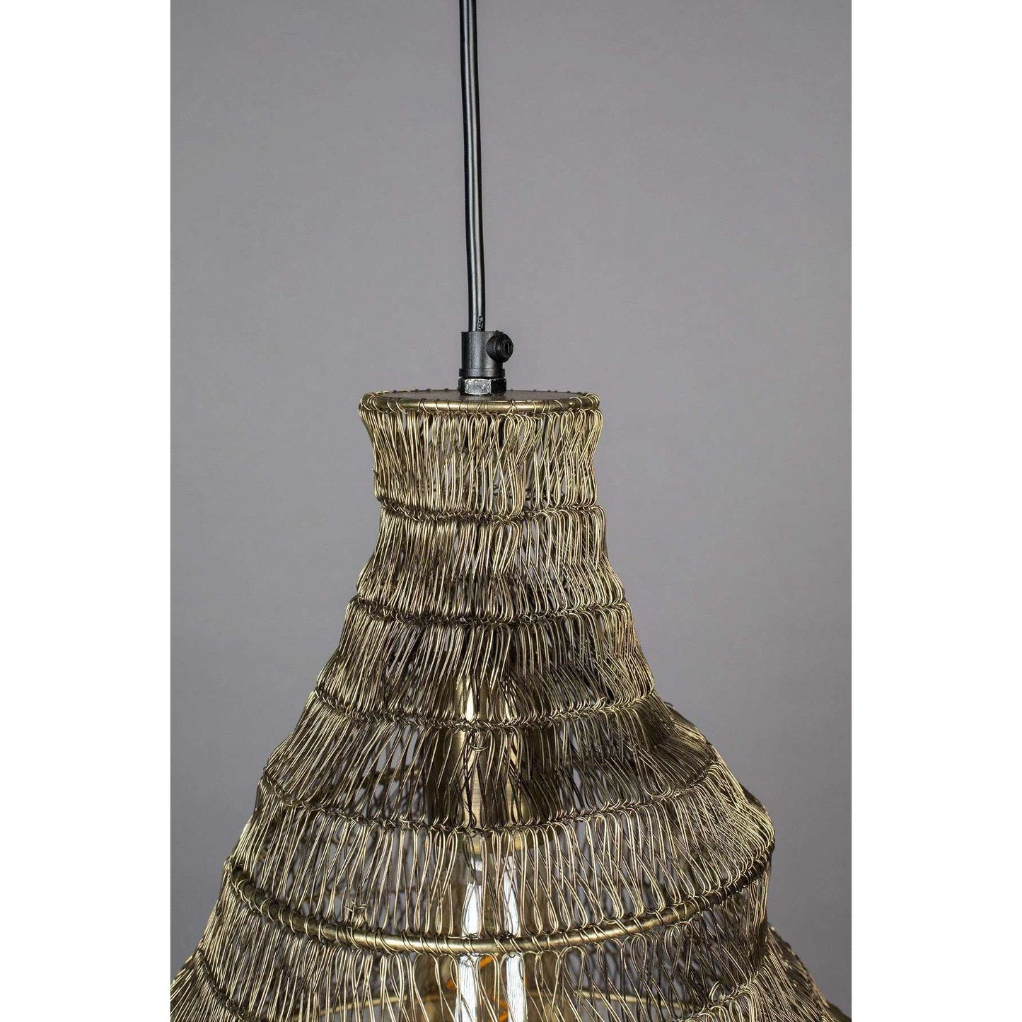 Dutchbone hanglamp luca m brass 36 x 36 x 57 cm