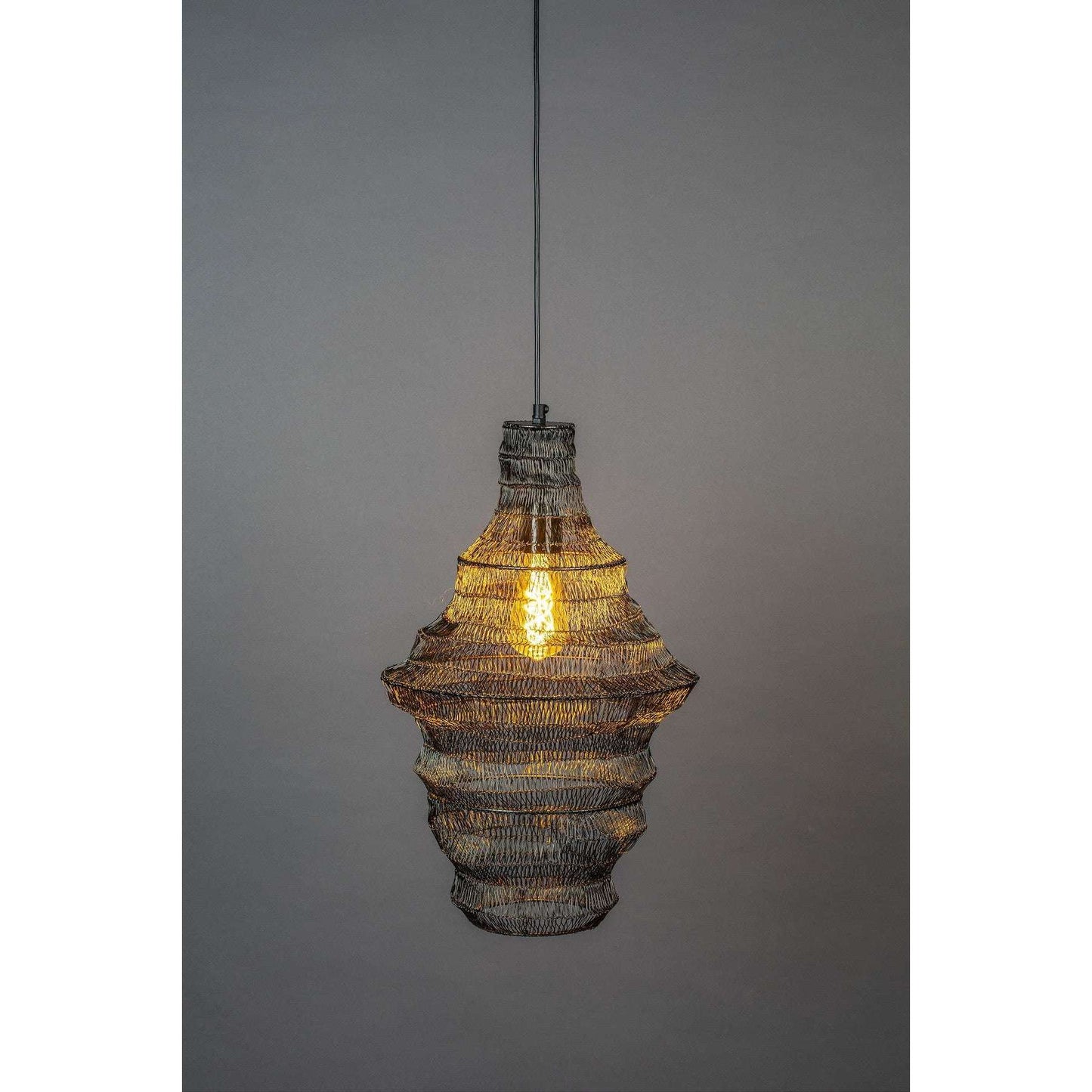 Dutchbone hanglamp luca m zwart 36 x 36 x 57 cm
