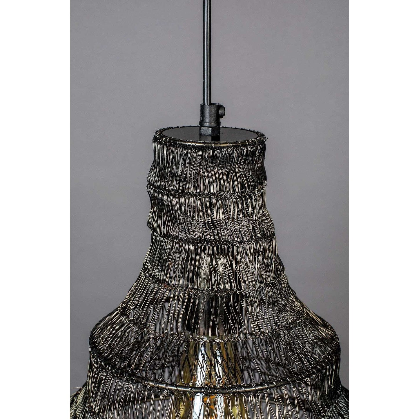 Dutchbone hanglamp luca m zwart 36 x 36 x 57 cm