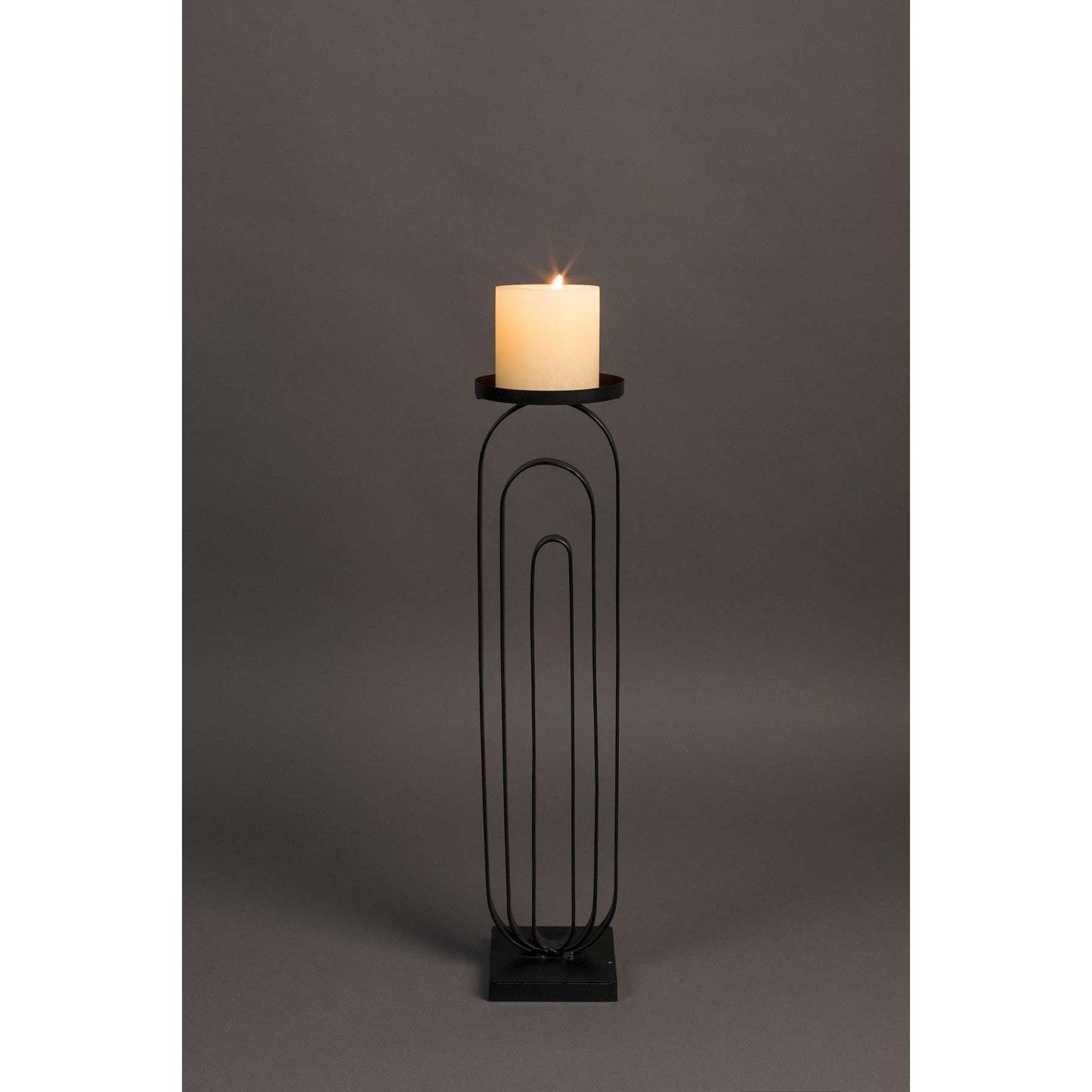 Dutchbone kandelaar proa zwart l 14 x 14 x 61 cm