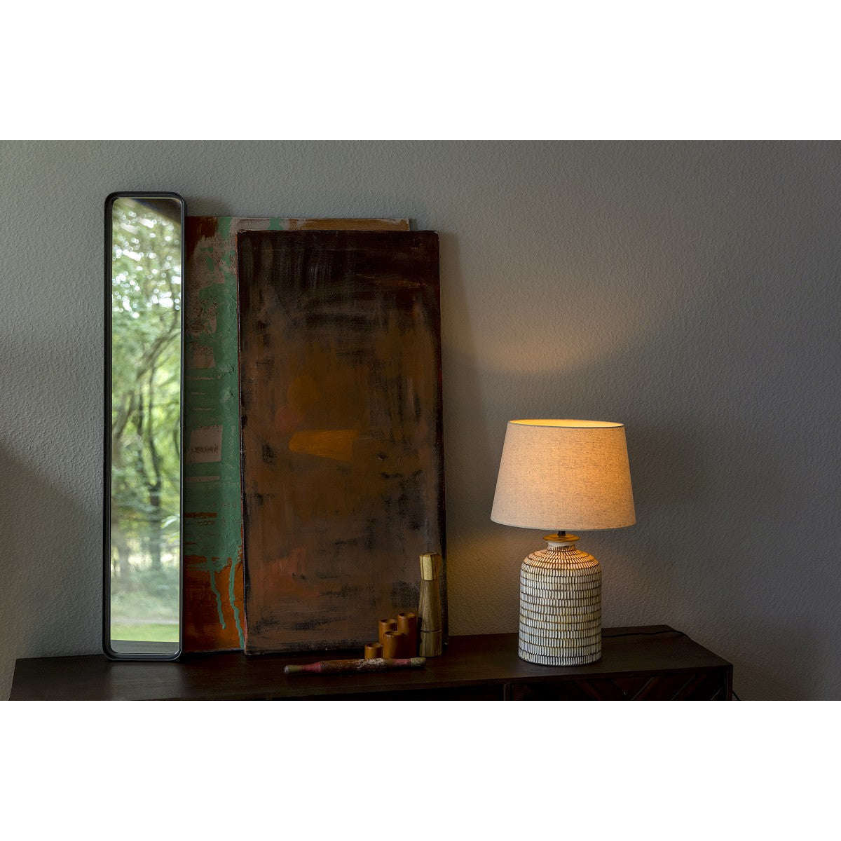 Dutchbone spiegel zwartbeam 20 x 4 x 120 cm
